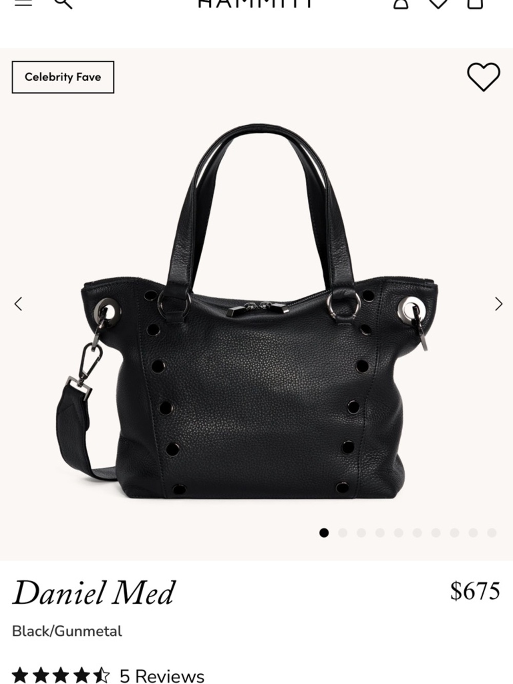 Hammitt Daniel Medium Black/Gunmetal